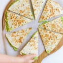 Avocado Quesadilla Cut into Triangles