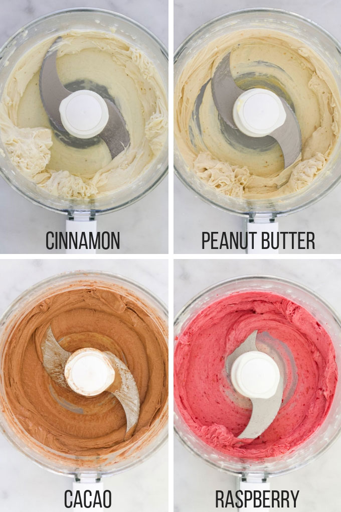 4 Different Banana Ice Cream Varieties in Food Processor