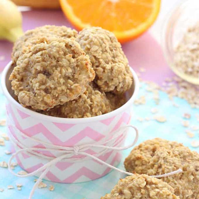 Banana Orange Cookies in Tub