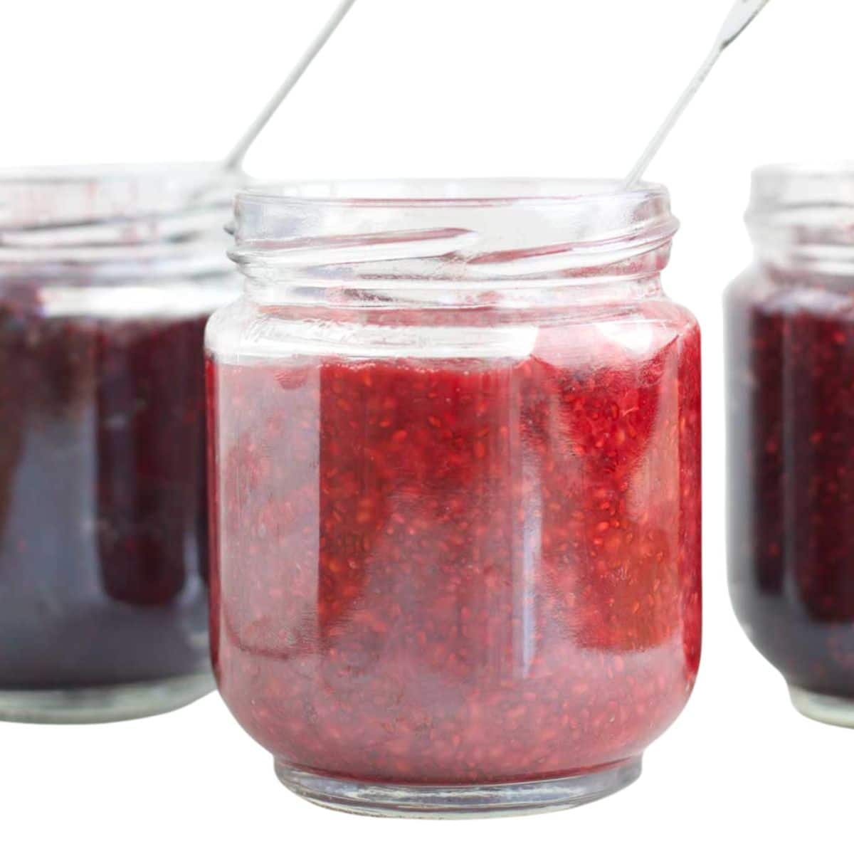 Chia Jam in Glass Jar.