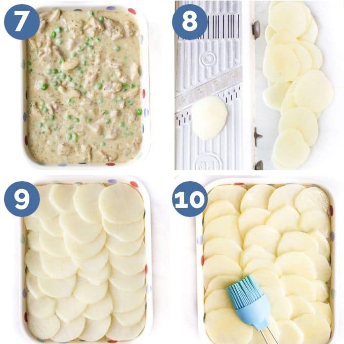 How to Assemble Chicken and Potato Bake (4 Process Steps)