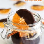 Chocolate dipped dried oranges