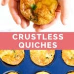 Crustless Quiche Long Pinterest Pin