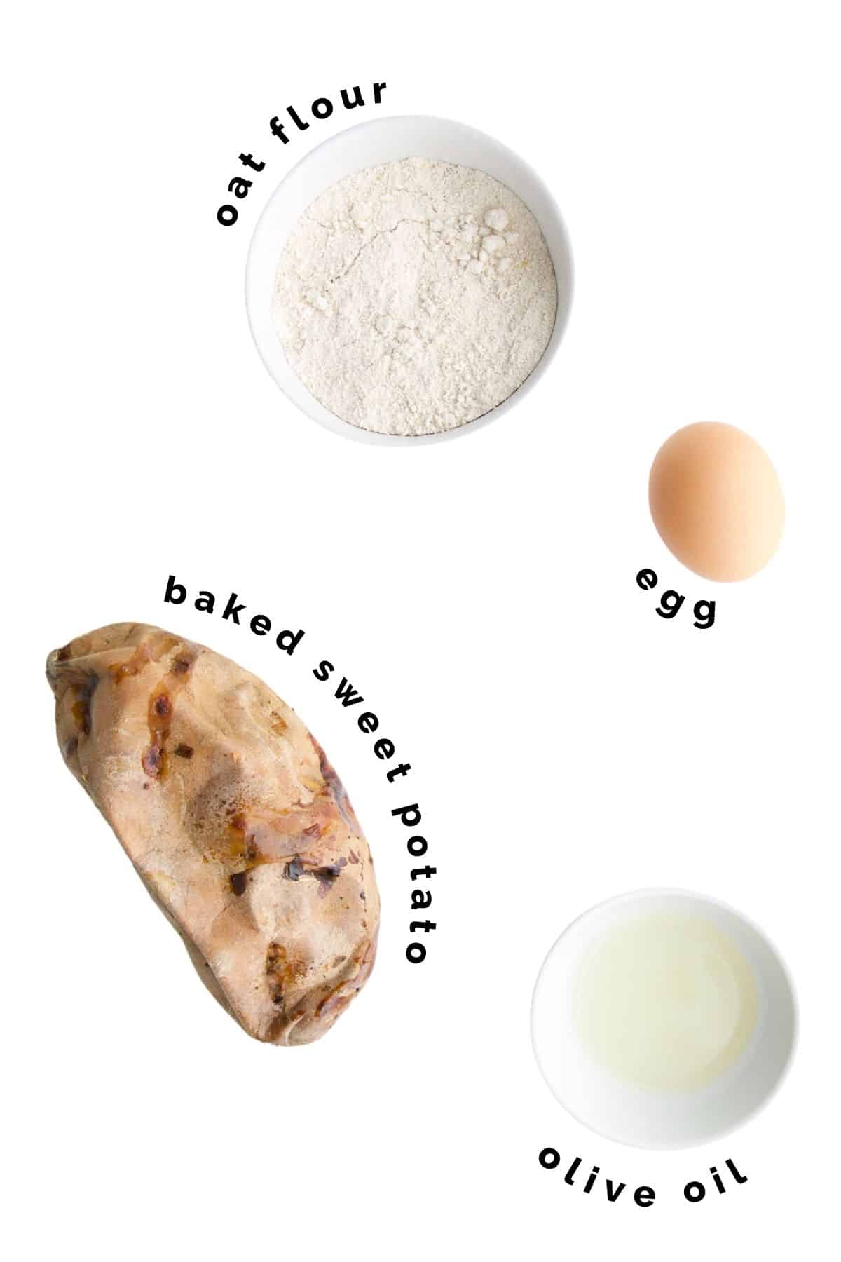 Ingredients to Make Sweet Potato Pizza Bases.