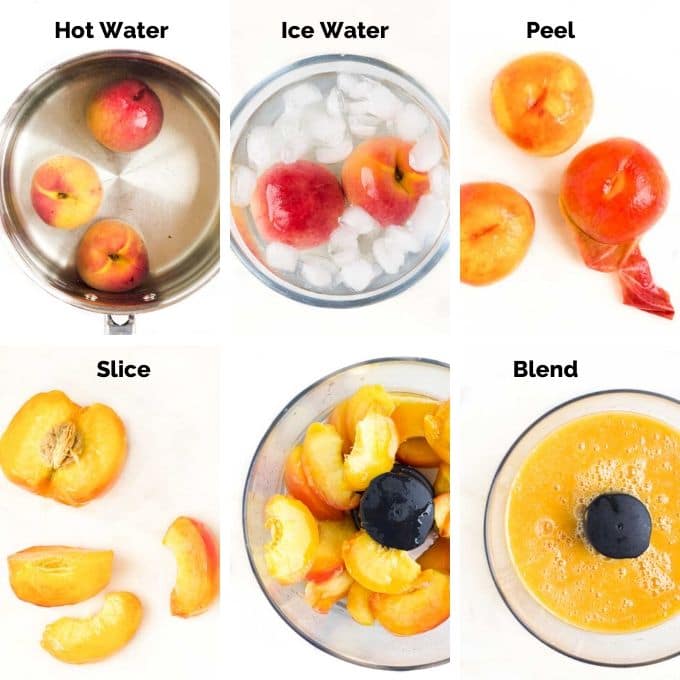 How to Make Peach Puree Process Steps