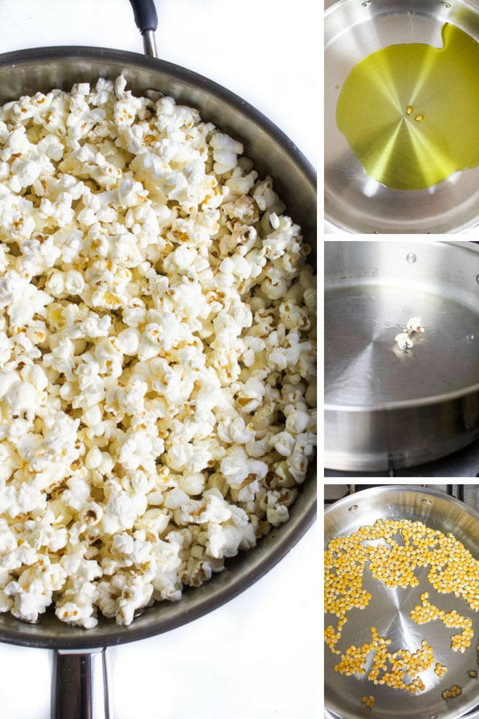 Homemade Popcorn on the Stove Process Steps