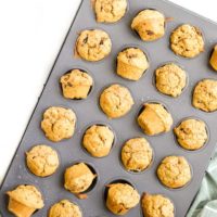 Mini Sweet Potato Muffins in Baking Tray