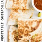 Vegetable Quesadillas Short Pinterest Pin