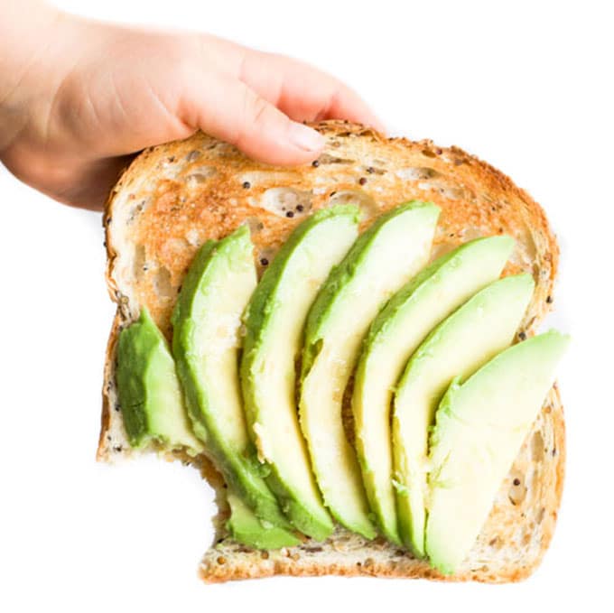 Slices of Avocado on Toast