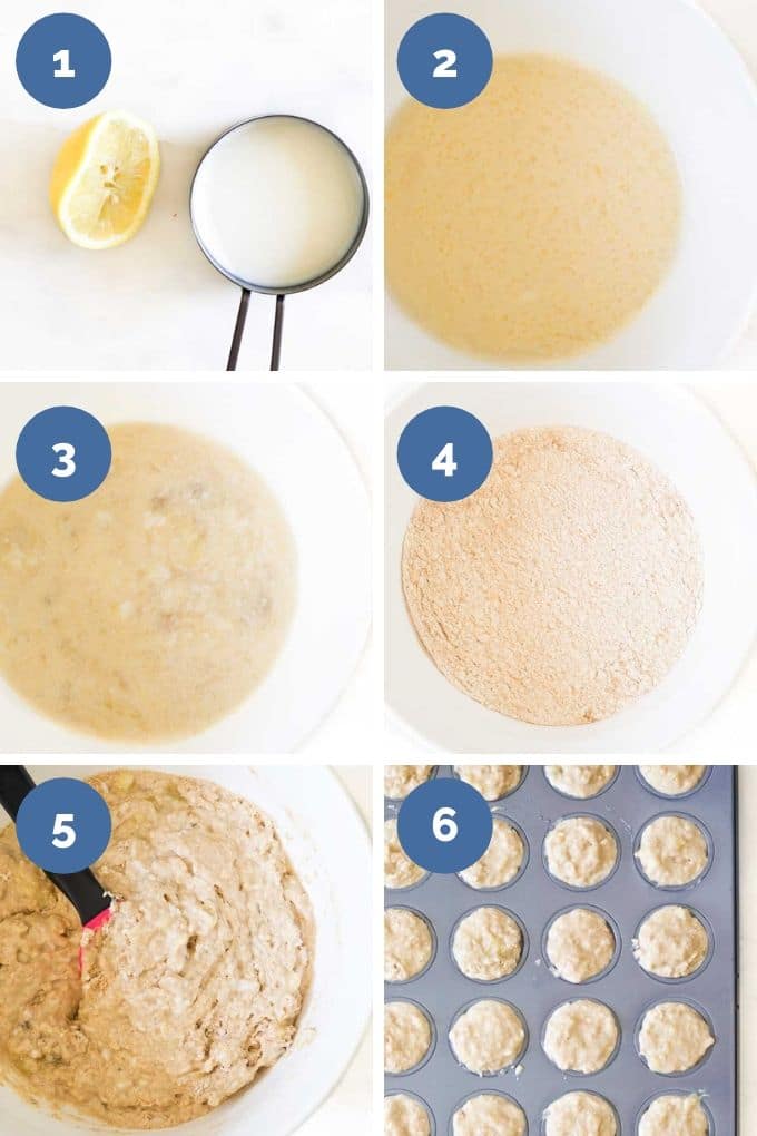 Process Steps for Making Banana Baby Muffins