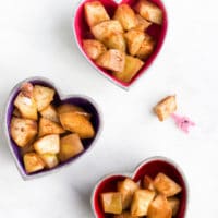 Baked Pears in Heart Bowls