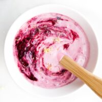 Blueberry Yogurt in Bowl