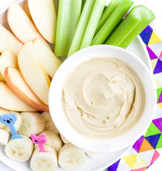 Fruit Platter with Peanut Butter Dip