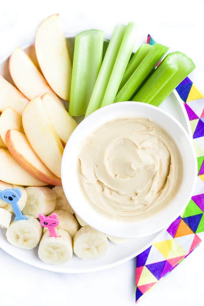 Fruit Platter with Peanut Butter Dip