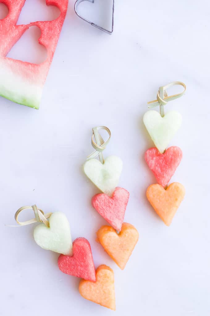 Heart Melon Fruit Kebabs