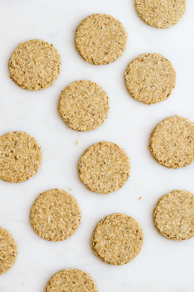 Flat lay Photo of Scottish Oatcakes. 