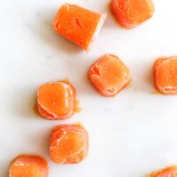 Frozen Cubes of Papaya Puree