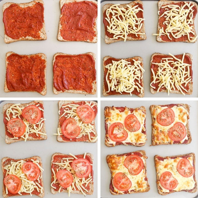 Pizza Toast Process Steps