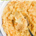 This potato an d carrot mash is a great way to add more veggies to your meal. Delicious as a side or to top a pie. Use as an alternative to regular mashed potatoes. #mashedpotato #hiddenveg #kidsfood