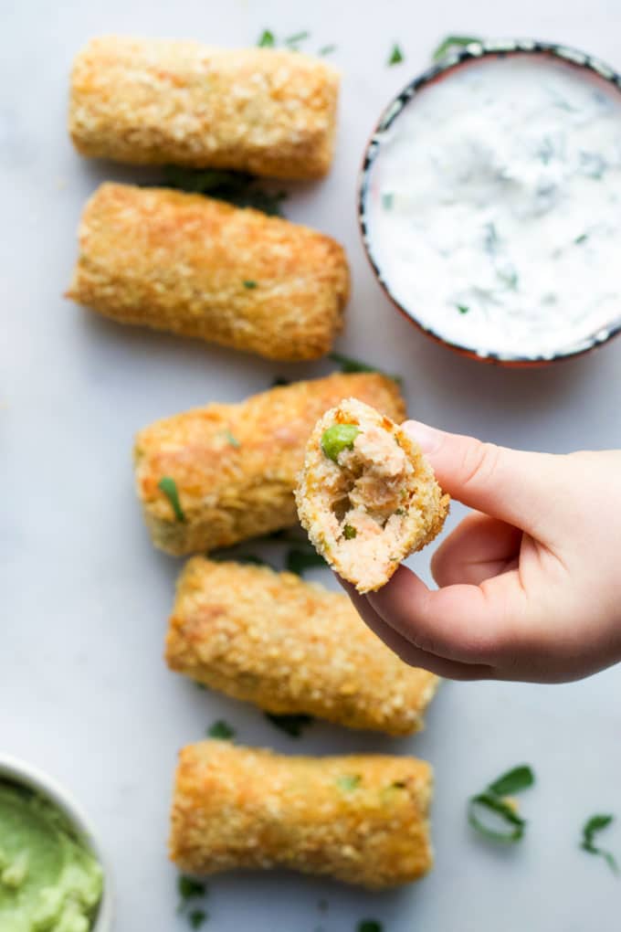 Salmon Croquette with Bite Out