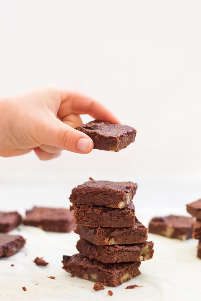 Sweet Potato Brownies Stacked Up