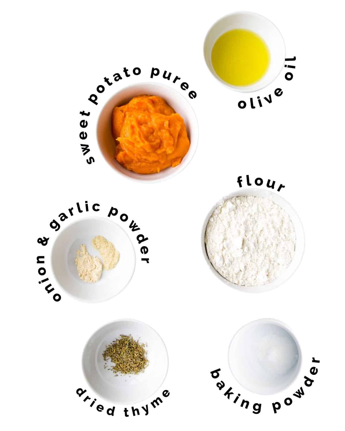 Ingredients Needed to Make Sweet Potato Crackers. 