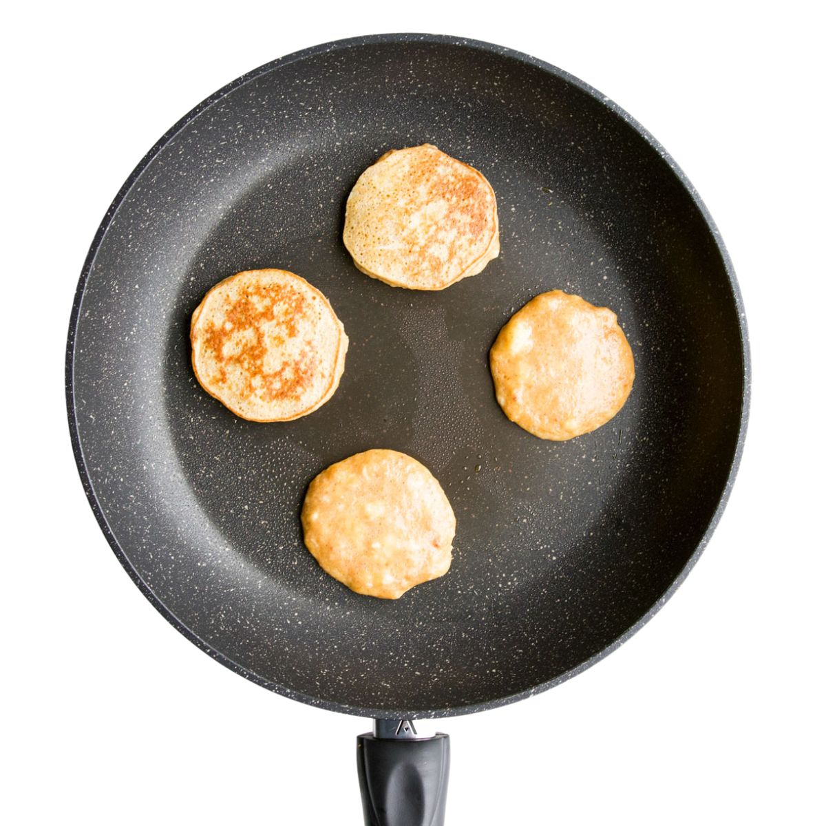 Weetabix Pancakes In Frying Pan.